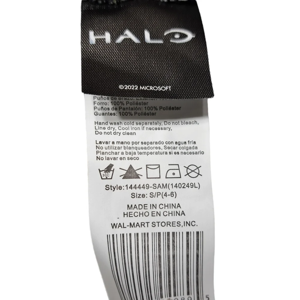 Halo Infinite Master Chief Kids Costume Green/Black Size S/P (4-6)‎